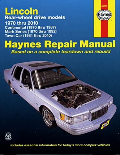 Lincoln RWD Continental,Mark Series,Town Car (70-10) Haynes USA (Paperback) (9781563928123) by Haynes