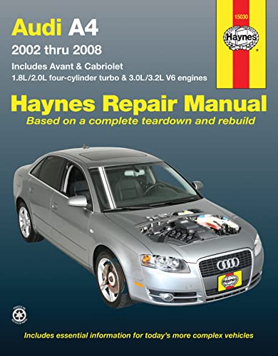 Audi A4 Sedan, Avant, & Cabriolet (2002-2008) Haynes Repair Manual (9781563928376) by Haynes