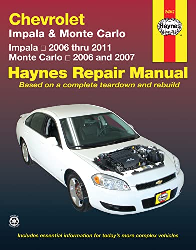 Chevrolet Impala (2006-2011) & Monte Carlo (2006-2007) Haynes Repair Manual (USA (9781563929670) by Haynes