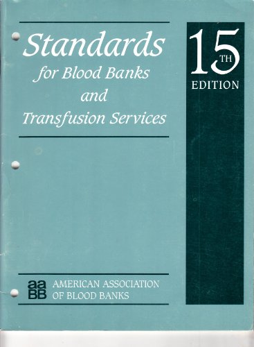 Stock image for Standards for Blood Banks and Transfusion Services/St9416 for sale by Mispah books