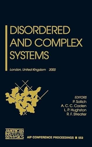 Imagen de archivo de Disordered And Complex Systems (Oop) a la venta por Basi6 International
