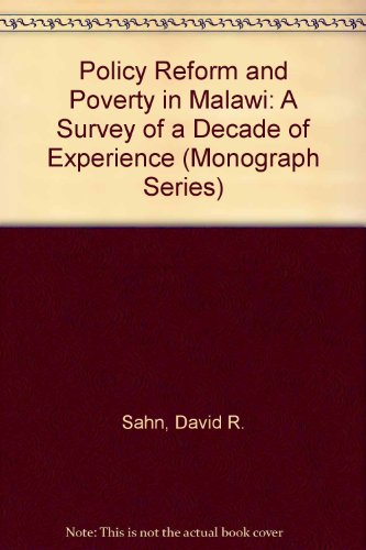 Stock image for Policy Reform and Poverty in Malawi: A Survey of a Decade of Experience (Monograph Series) for sale by dsmbooks