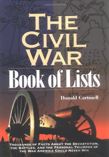 Beispielbild fr The Civil War Book of Lists: Thousands of Facts about the Devastation, the Battles, and the Personal Triumphs of the War America Could Never Win zum Verkauf von BookHolders