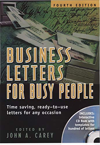 9781564146120: Business Letters for Busy People: Time Saving Ready-to-Use Letters for Any Occasion Fourth Edition