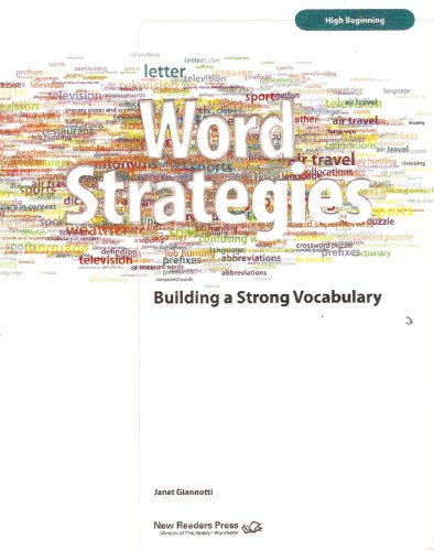 Imagen de archivo de Word Strategies: Building a Strong Vocabulary: High-beginning Level a la venta por Better World Books