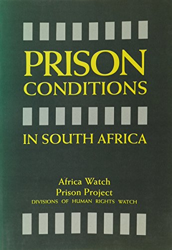 Beispielbild fr Prison Conditions in South Africa zum Verkauf von Revaluation Books