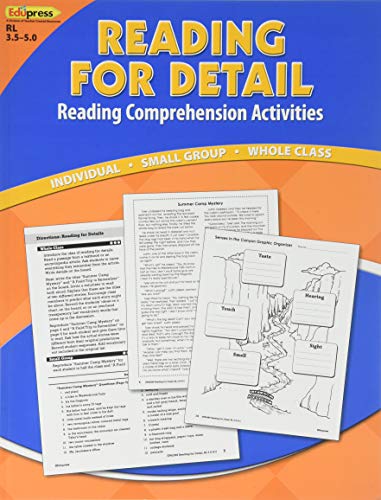 Stock image for Reading Comprehension Activity Book: Reading for Detail Blue Level 3.5-5.0 for sale by HPB-Red