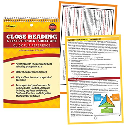 Beispielbild fr Edupress Quick Flip Guide for Close Reading and Text Dependent Questions zum Verkauf von BooksRun