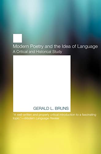 Imagen de archivo de Modern Poetry and the Idea of Language a la venta por Better World Books: West