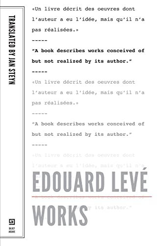 Beispielbild fr Edouard Leve: Works (French Literature) zum Verkauf von Ergodebooks