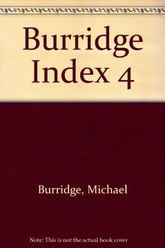 Stock image for Burridge Index: The Design Center in a Book, Volume 4 for sale by Top Notch Books