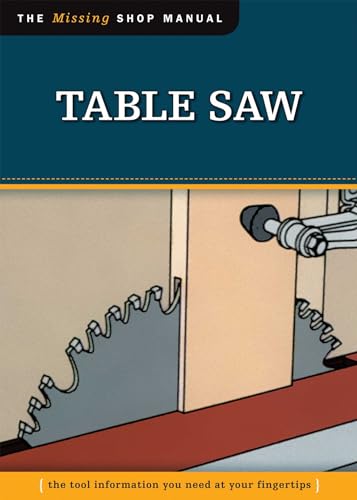 Beispielbild fr Table Saw (Missing Shop Manual): The Tool Information You Need at Your Fingertips zum Verkauf von Wonder Book