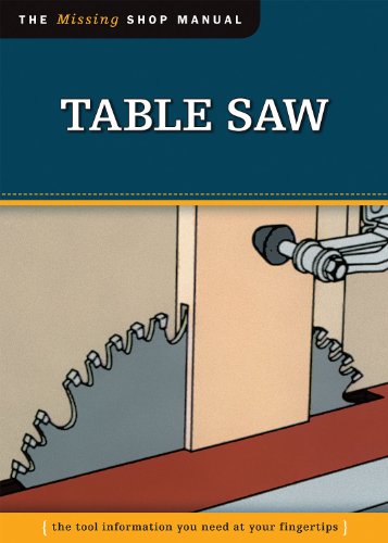 Imagen de archivo de Table Saw (Missing Shop Manual) : The Tool Information You Need at Your Fingertips a la venta por Better World Books: West