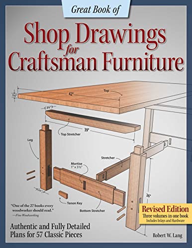 9781565238121: Great Book of Shop Drawings for Craftsman Furniture, Revised Edition