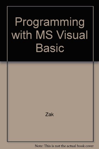 Stock image for Programming with Microsoft Visual Basic 2.0/3.0 for Windows for sale by Better World Books