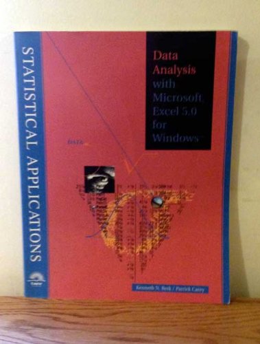9781565275256: Data Analysis with Microsoft Excel 5.0 for Windows (Statistical applications)