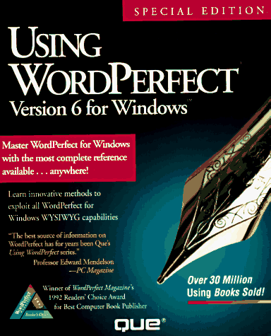 Stock image for Using Wordperfect Version 6 for Windows for sale by Wonder Book