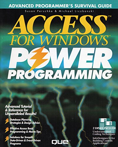 9781565291942: Access for Windows Power Programming/Book and 2 Disks