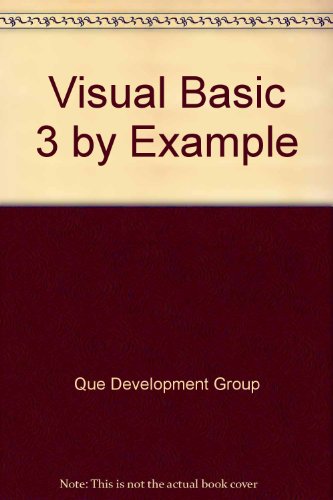 Stock image for Visual Basic 3 by Example for sale by HPB-Red