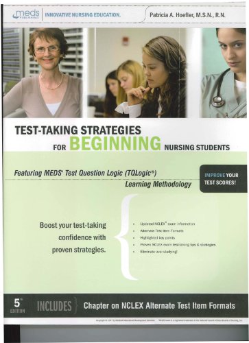 Imagen de archivo de Test-Taking Strategies for the Beginning Nursing Students a la venta por Better World Books