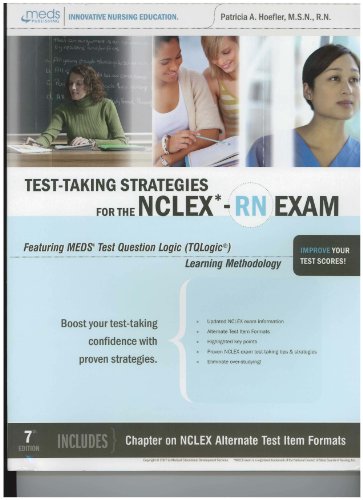 Beispielbild fr Test Taking Strategies for the NCLEX-RN Exam (Test Question Logic for the NCLEX-RN Exam) zum Verkauf von HPB-Red