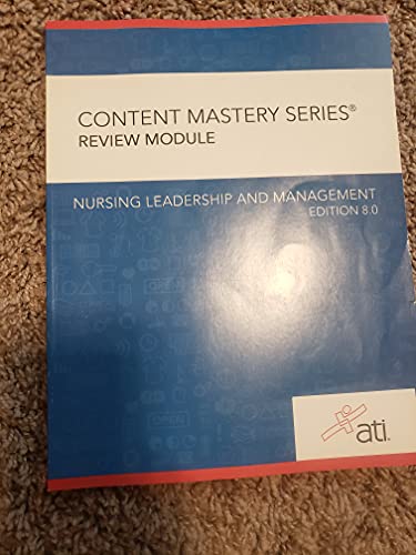 Beispielbild fr Content Mastery Series, Review Module, Nursing Leadership and Management, Edition 8.0, c. 2019 zum Verkauf von Walker Bookstore (Mark My Words LLC)