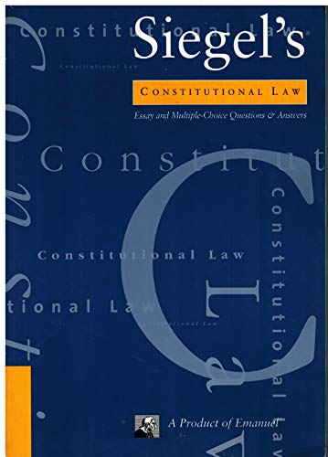 Stock image for Constitutional Law, Siegel's Series for sale by ThriftBooks-Atlanta