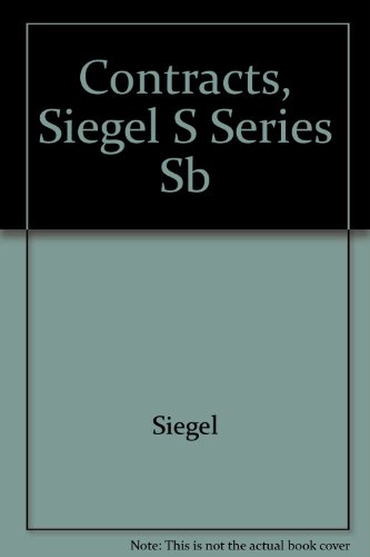 Stock image for Contracts (Siegel's Series) for sale by HPB-Diamond