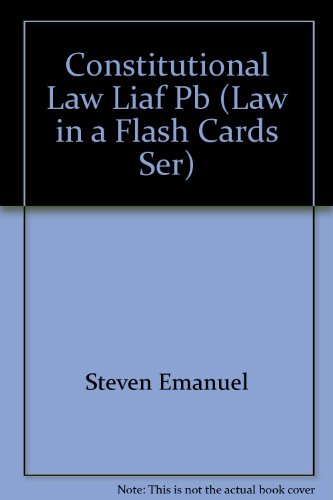 Imagen de archivo de Constitutional Law (Law in a Flash Cards Ser) a la venta por HPB-Red