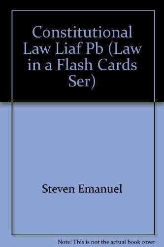Stock image for Constitutional Law (Law in a Flash Cards Ser) for sale by HPB-Red