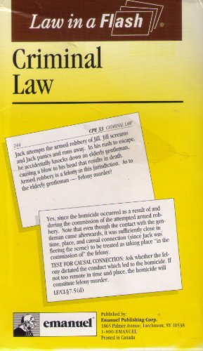 Imagen de archivo de Criminal Law (Law in a Flash Ser) a la venta por HPB Inc.