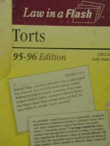 Torts (Law in a Flash Cards Ser) (9781565425682) by Kimm Walton; Lazar Emanuel