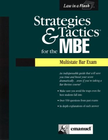 Imagen de archivo de Strategies & Tactics for the MBE (Multistate Bar Exam) a la venta por SecondSale