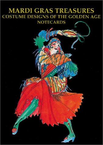 9781565549111: Mardi Gras Treasures: Costume Designs of the Golden Age Notecards