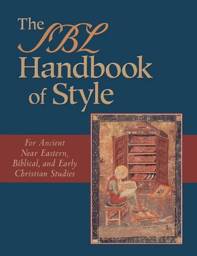 Imagen de archivo de THE SBL HANDBOOK OF STYLE. For Ancient Near Eastern, Biblical, and Early Christian Studies. a la venta por Sainsbury's Books Pty. Ltd.