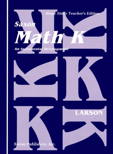Stock image for Saxon Math K Homeschool Teacher's Manual 1st Edition for sale by LibraryMercantile