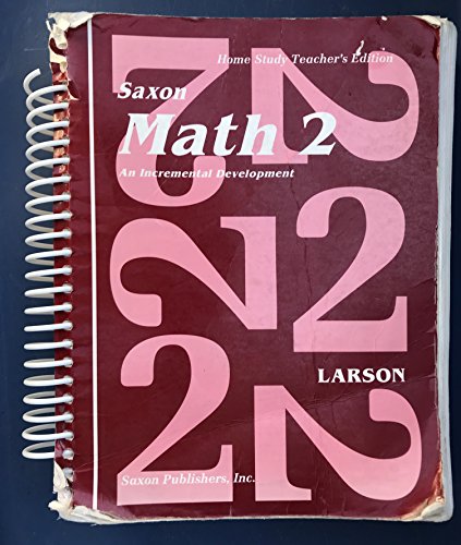 Stock image for Saxon Math 2 Homeschool Teacher's Manual 1st Edition for sale by HPB-Red