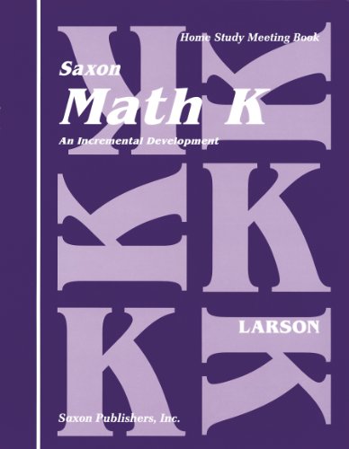 9781565770218: Math K: Home Study Meeting Book : An Incremental Development
