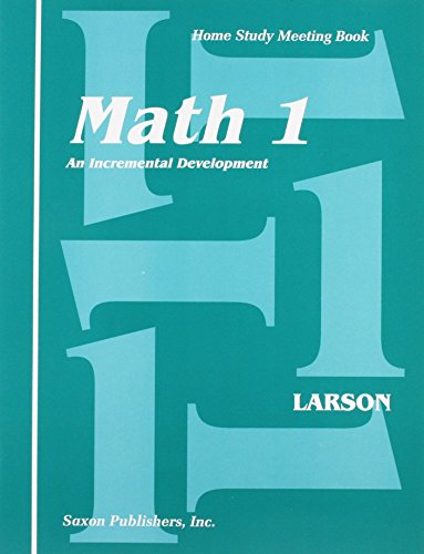 Beispielbild fr Student's Meeting Book 1st Edition Saxon Math 1 Homeschool zum Verkauf von PBShop.store US