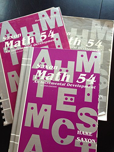 9781565770331: Math 54: An Incremental Development