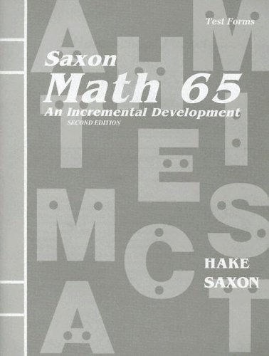 Beispielbild fr Math 65: An Incremental Development (Test Forms booklet) zum Verkauf von HPB-Red