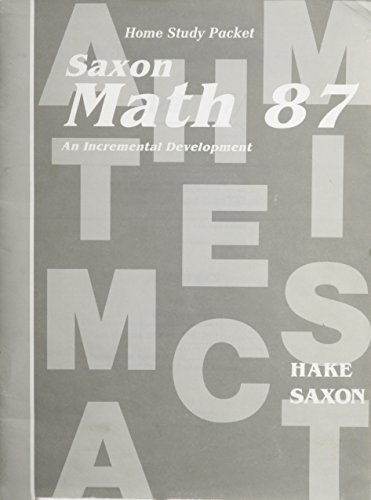 Imagen de archivo de Math 87: An Incremental Development (Home Study Packet) a la venta por Georgia Book Company