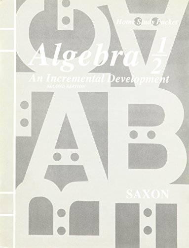 Beispielbild fr Algebra 1/2 An Incremental Development 2nd (Home Study Packet) zum Verkauf von Better World Books