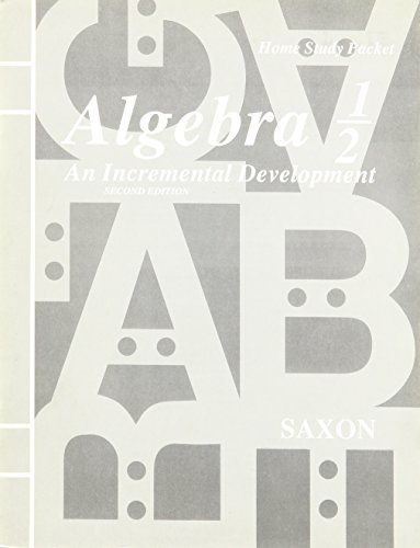 Stock image for Algebra 1/2 An Incremental Development 2nd (Home Study Packet) for sale by Books Unplugged