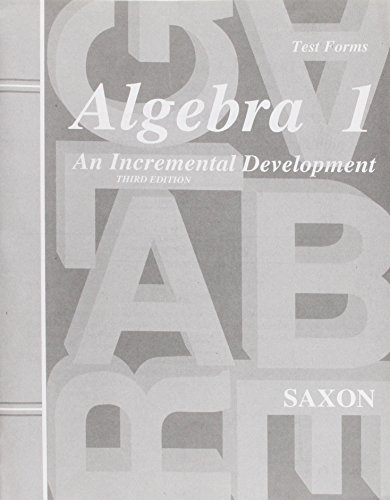 Stock image for Saxon Algebra 1 Tests Only Third Edition for sale by Blackwell's