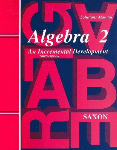 Stock image for Saxon Algebra 2: Solutions Manual for sale by BEST_TEXTBOOKS_DEALS