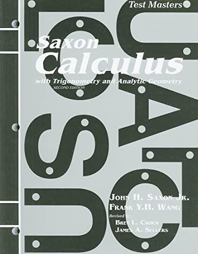 Stock image for Saxon Calculus: Test Master for sale by Front Cover Books
