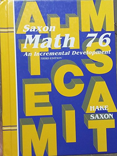 9781565771536: Saxon Math 7/6: Student Edition 2002
