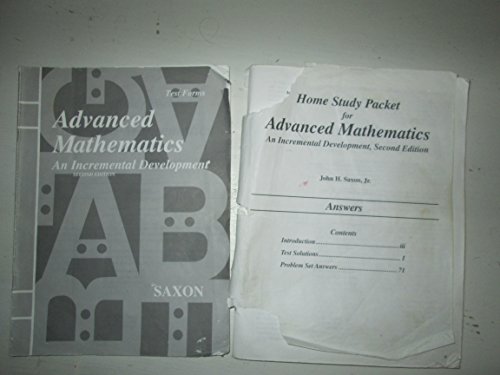 Beispielbild fr Saxon Advanced Mathematics: An Incremental Development, Test Forms zum Verkauf von SecondSale