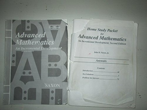 9781565771604: Saxon Advanced Mathematics: An Incremental Development, Test Forms